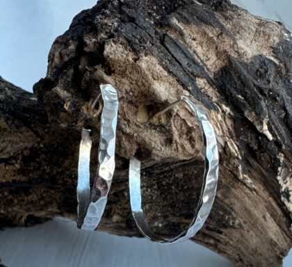 Adina Hammered hoop earrings